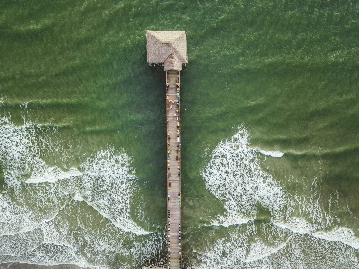 Aerial view of Cocoa Beach Pier